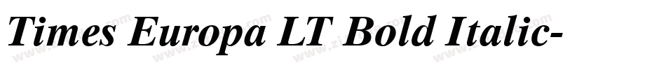 Times Europa LT Bold Italic字体转换